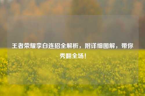 王者荣耀李白连招全解析，附详细图解，带你秀翻全场！