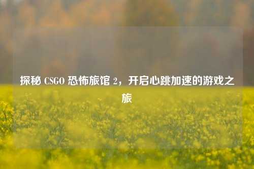 探秘 CSGO 恐怖旅馆 2，开启心跳加速的游戏之旅