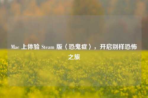 Mac 上体验 Steam 版〈恐鬼症〉，开启别样恐怖之旅