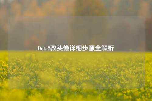 Dota2改头像详细步骤全解析