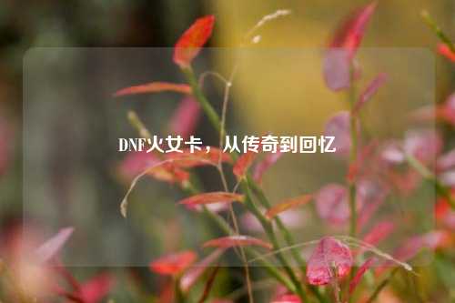 DNF火女卡，从传奇到回忆