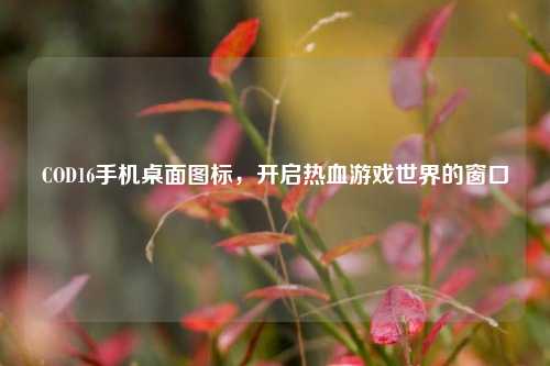 COD16手机桌面图标,开启热血游戏世界的窗口