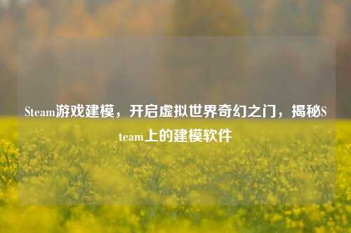 Steam游戏建模,开启虚拟世界奇幻之门,揭秘Steam上的建模软件