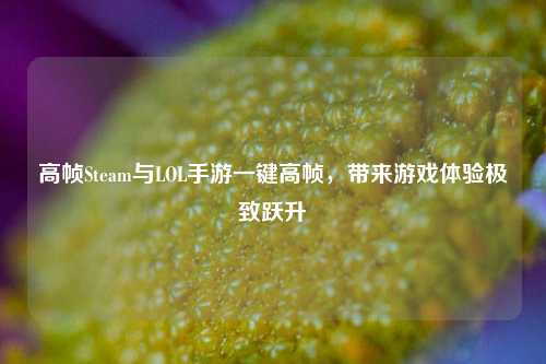 高帧Steam与LOL手游一键高帧,带来游戏体验极致跃升