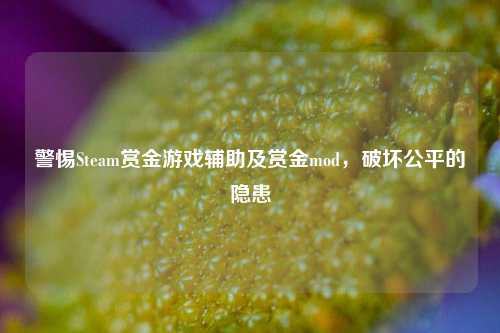 警惕Steam赏金游戏辅助及赏金mod,破坏公平的隐患