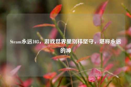 Steam永远103,游戏世界里别样坚守,堪称永远的神