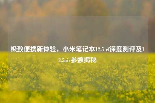 极致便携新体验,小米笔记本12.5 cf深度测评及12.5air参数揭秘