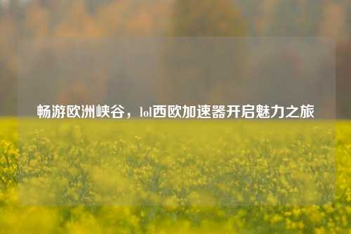 畅游欧洲峡谷,lol西欧加速器开启魅力之旅