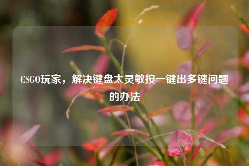 CSGO玩家,解决键盘太灵敏按一键出多键问题的办法