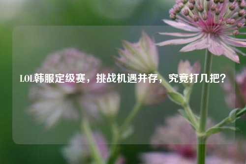 LOL韩服定级赛,挑战机遇并存,究竟打几把?