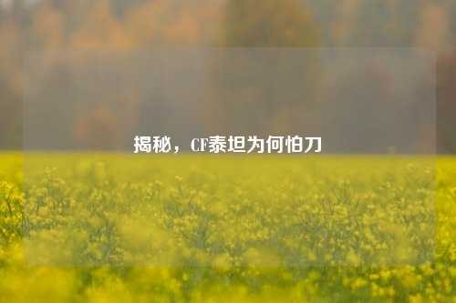 揭秘,CF泰坦为何怕刀