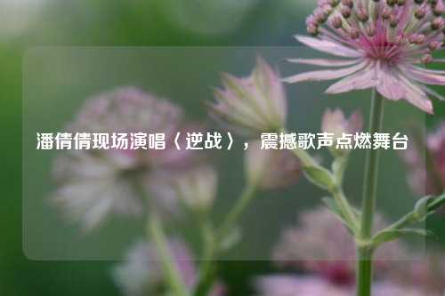 潘倩倩现场演唱〈逆战〉,震撼歌声点燃舞台