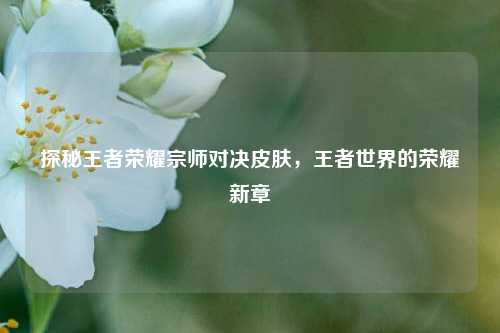 探秘王者荣耀宗师对决皮肤,王者世界的荣耀新章