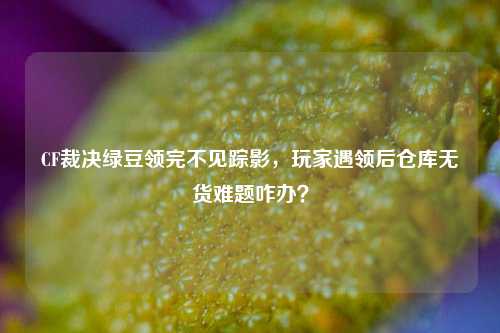 CF裁决绿豆领完不见踪影,玩家遇领后仓库无货难题咋办?