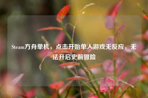 Steam方舟单机,点击开始单人游戏无反应,无法开启史前冒险
