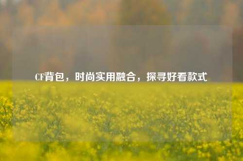 CF背包,时尚实用融合,探寻好看款式