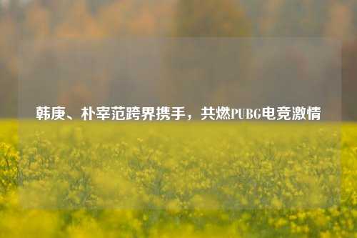韩庚、朴宰范跨界携手,共燃PUBG电竞激情