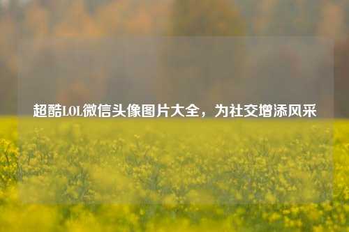 超酷LOL微信头像图片大全,为社交增添风采