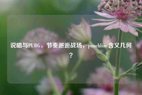 说唱与PUBG,节奏邂逅战场,punchline含义几何?