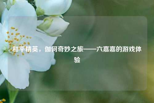 和平精英，伽何奇妙之旅——六嘉嘉的游戏体验